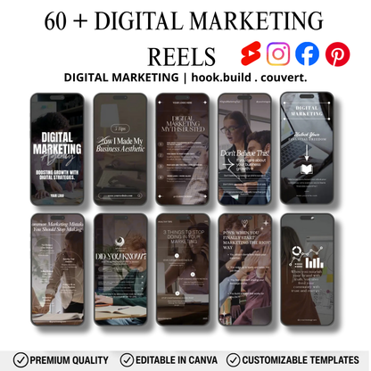 60 Editable Marketing Reels Templates for Content Creators